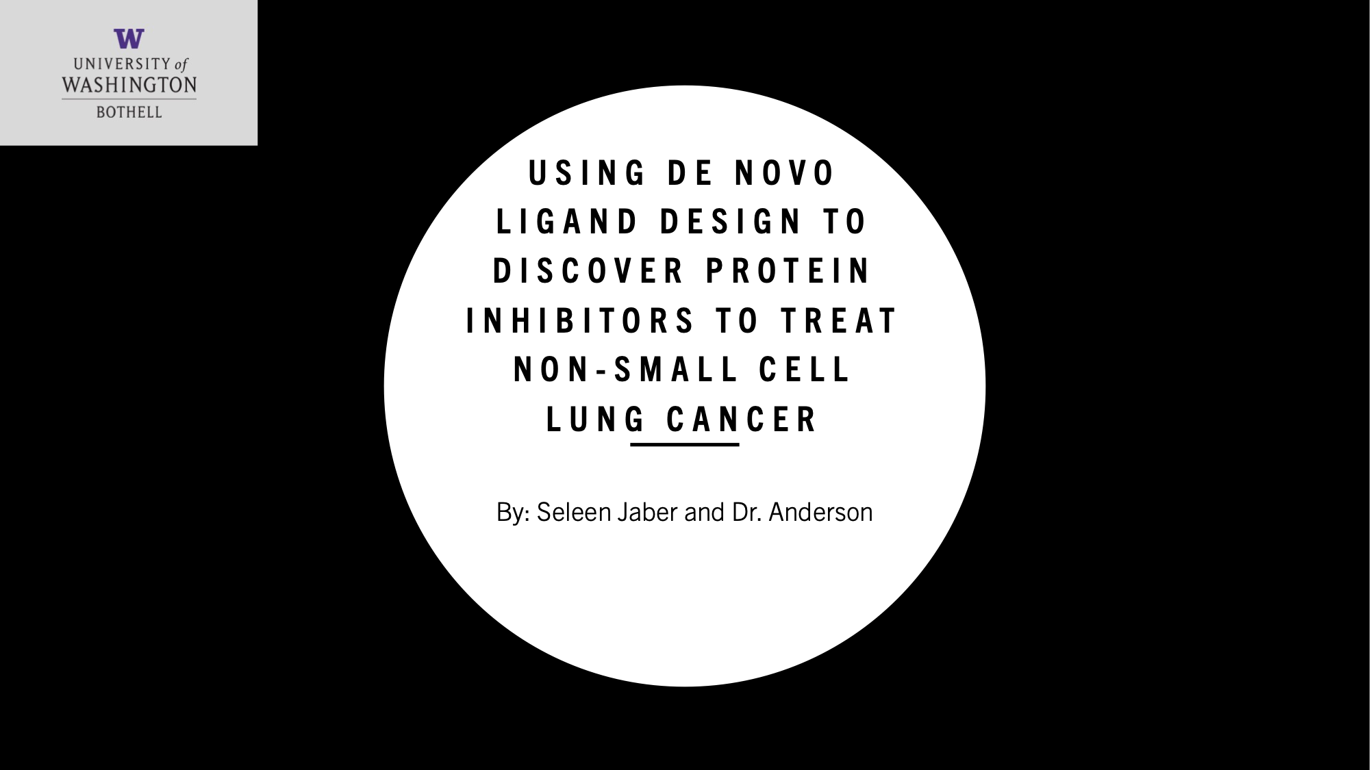 Using De Novo Drug Design to Discover Novel Inhibitors of Non-Small Cell Lung Cancer Poster